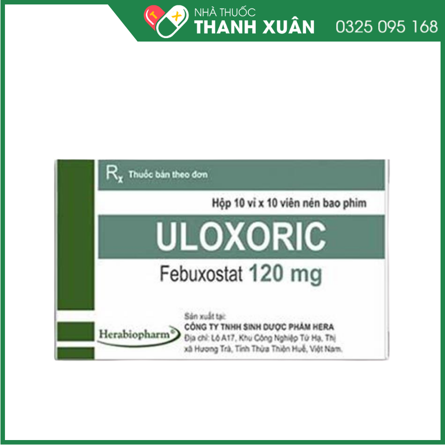 Uloxoric 120 điều trị tăng acid uric máu